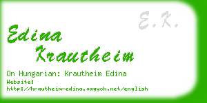 edina krautheim business card